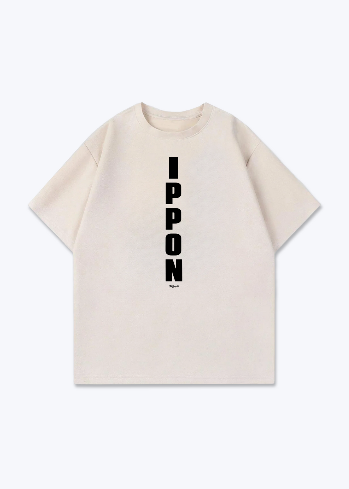 VERTICAL IPPON - Oversized Shirt - Beige Front (Designed)