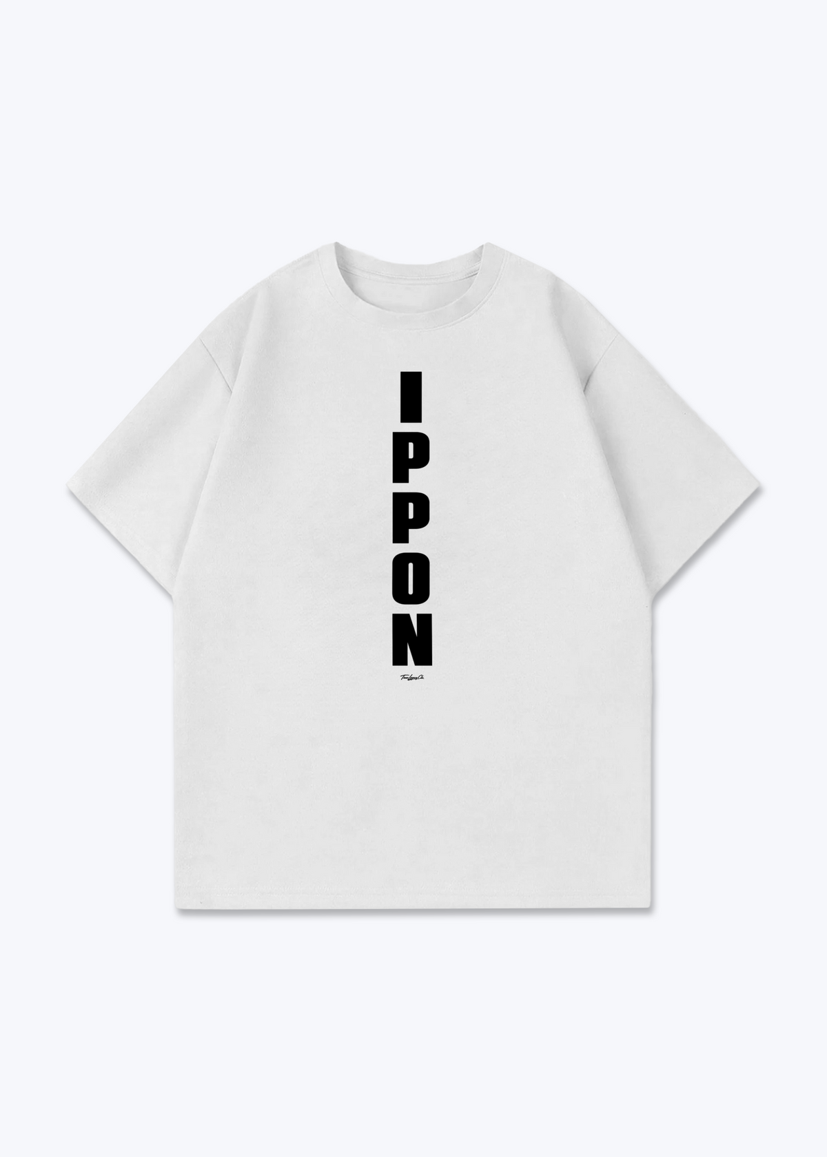 VERTICAL IPPON - Oversized Shirt - White Front (Designed)