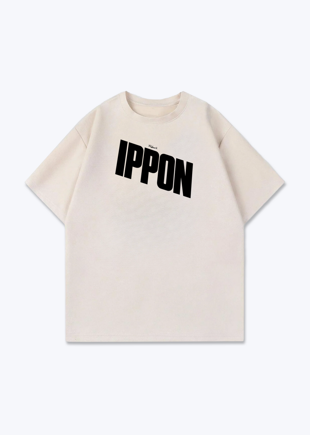 IPPON DIAGONAL - Oversized Shirt - Beige Front (Designed)