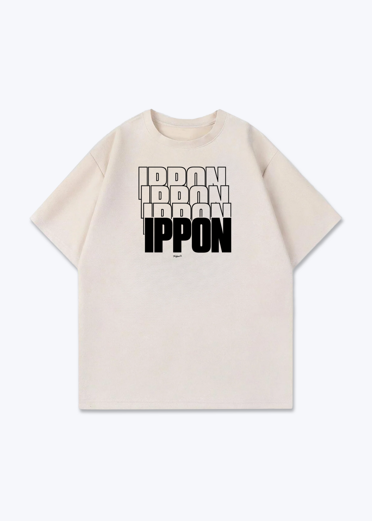 IPPON ECHO - Oversized Shirt - Beige Front (Designed)