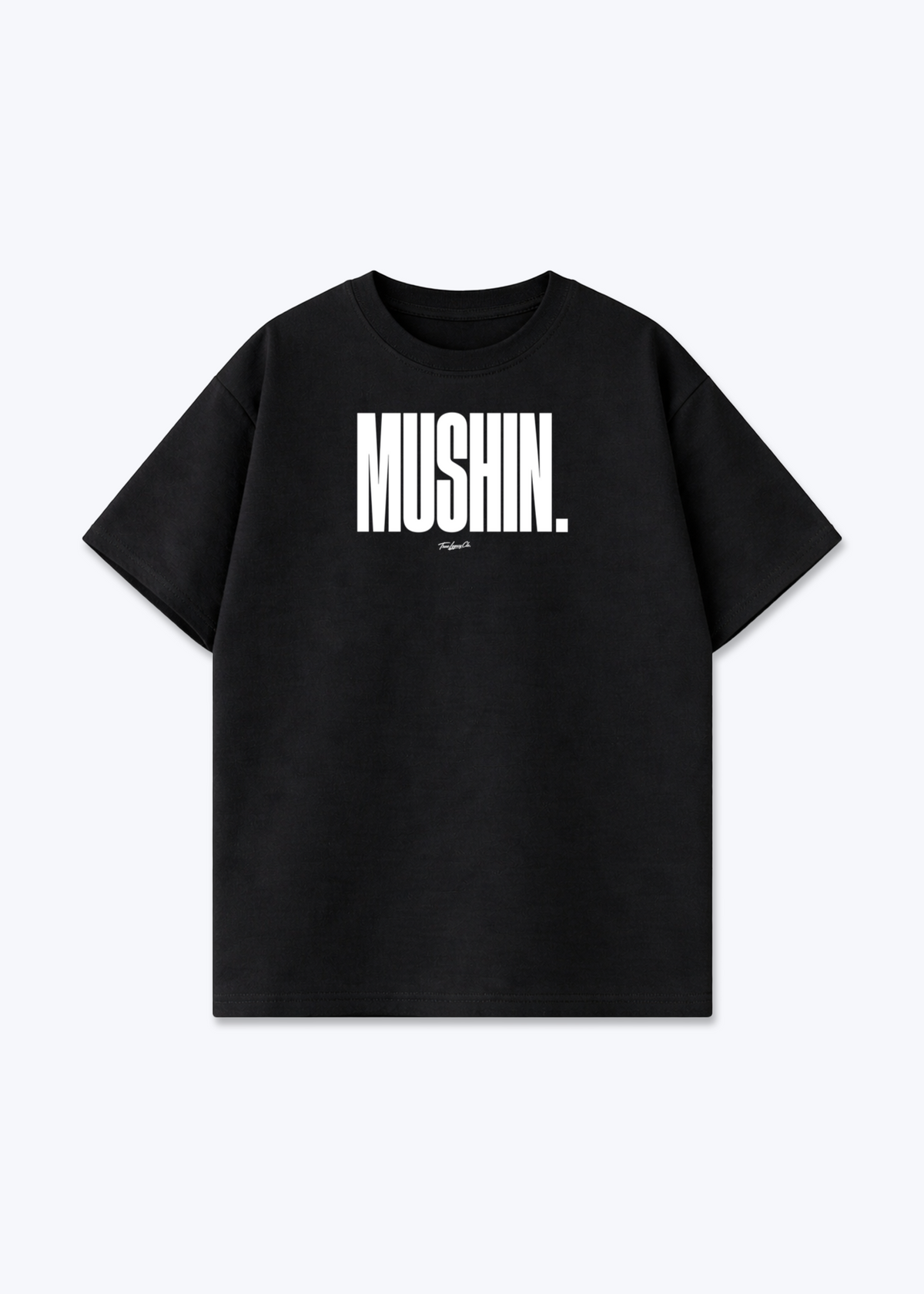 MUSHIN - Oversized Shirt - Black Front (Designed)