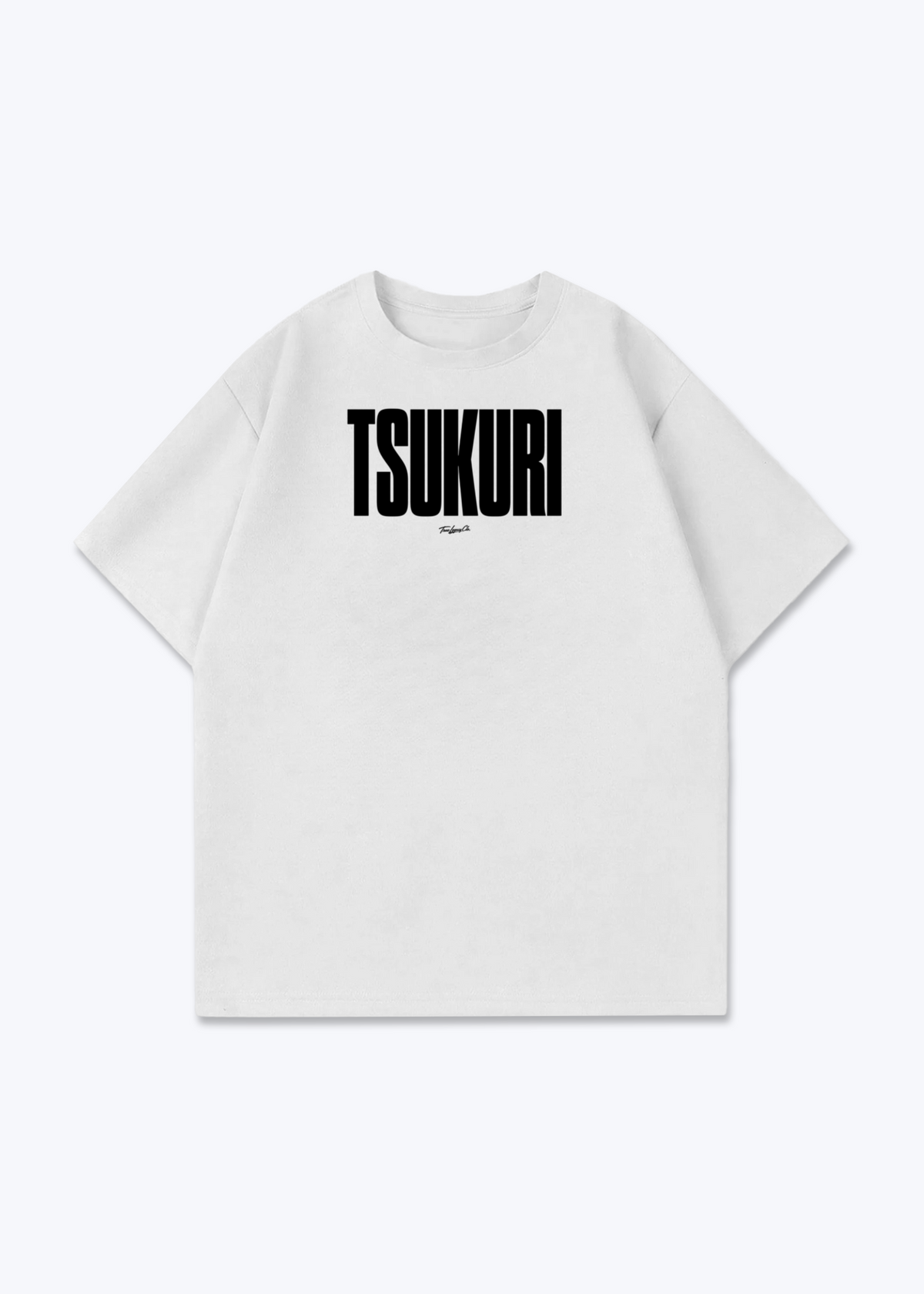 TSUKURI - Oversized Shirt - White Front (Designed)