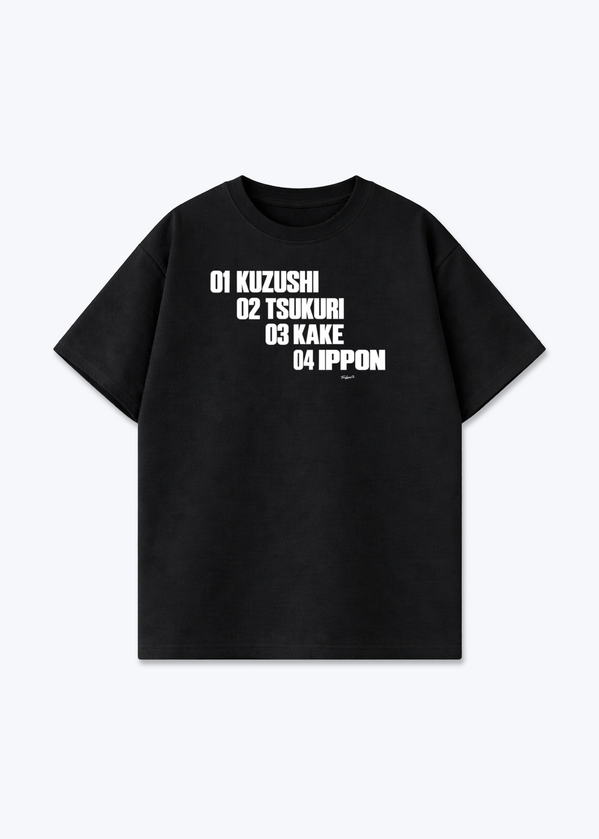 4 STEPS TO IPPON - Oversized Shirt - Black Front (Designed)