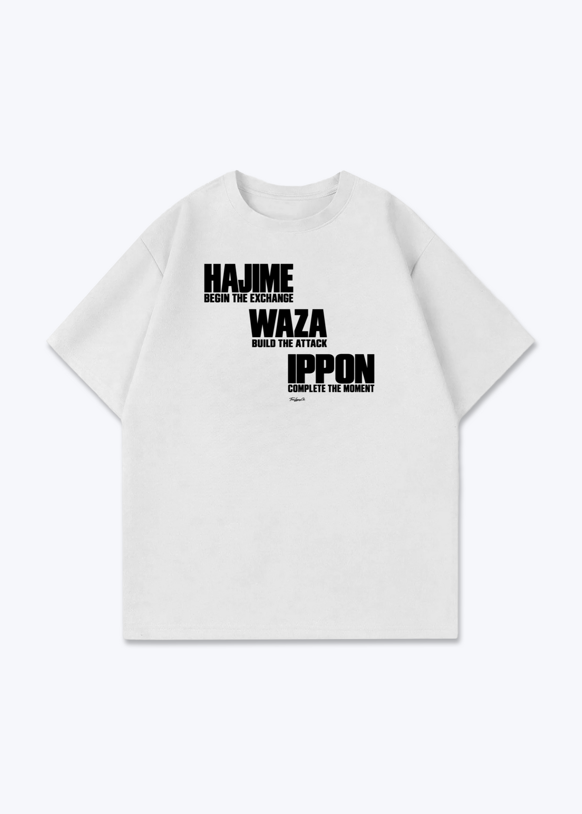 HAJIME WAZA IPPON - Oversized Shirt - White Front (Designed)