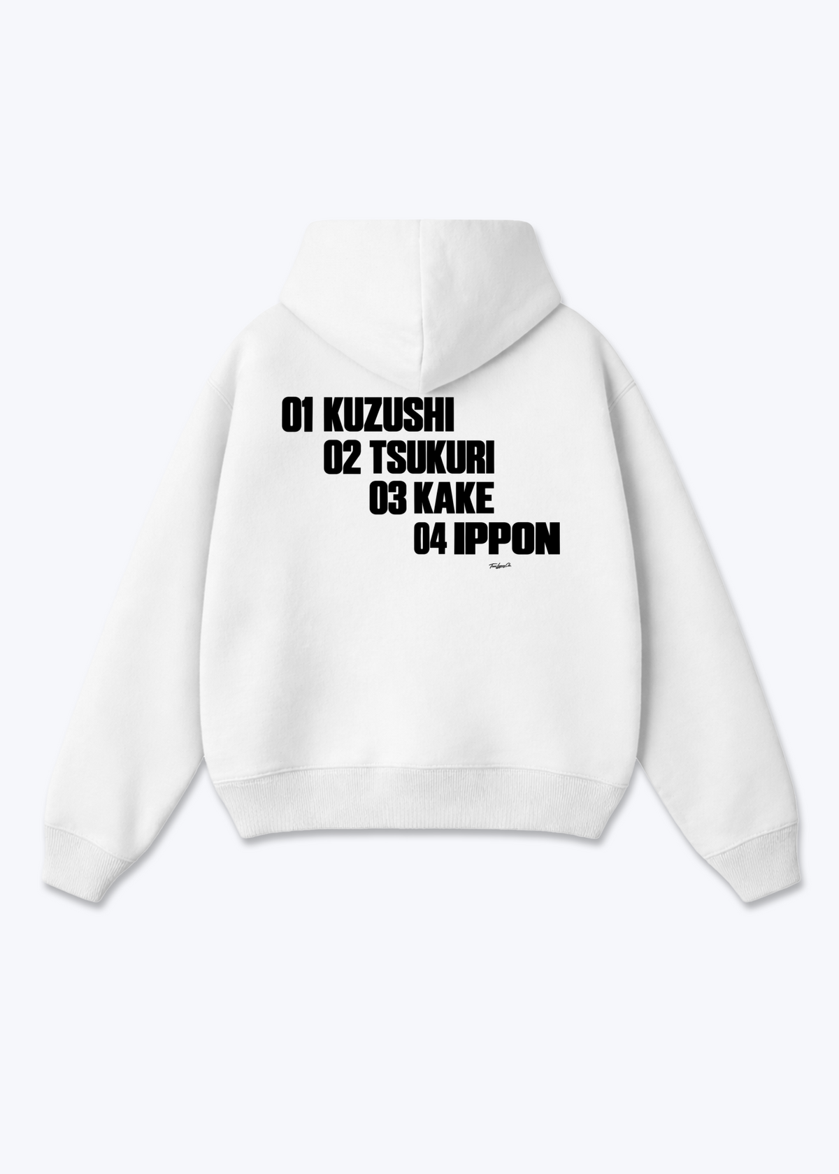 4 STEPS TO IPPON - Oversized Hoodie - White Back (Designed)