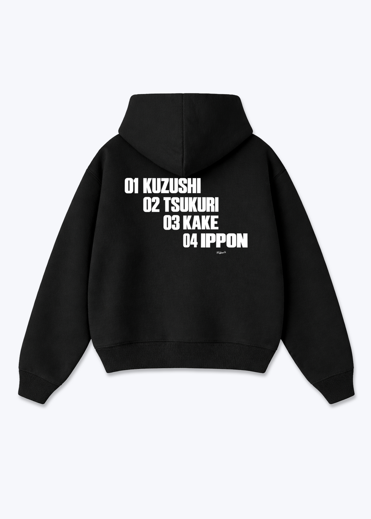 4 STEPS TO IPPON - Oversized Hoodie - Black Back (Designed)