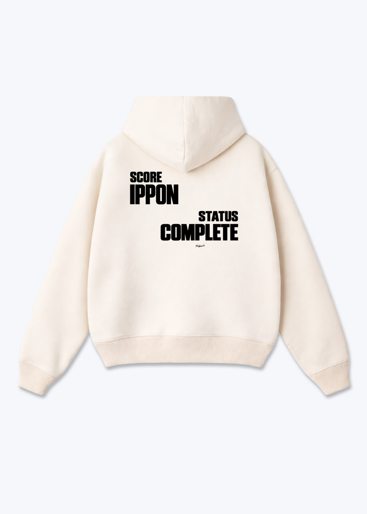 SCORE IPPON STATUS COMPLETE - Oversized Hoodie - Beige Back (Designed)