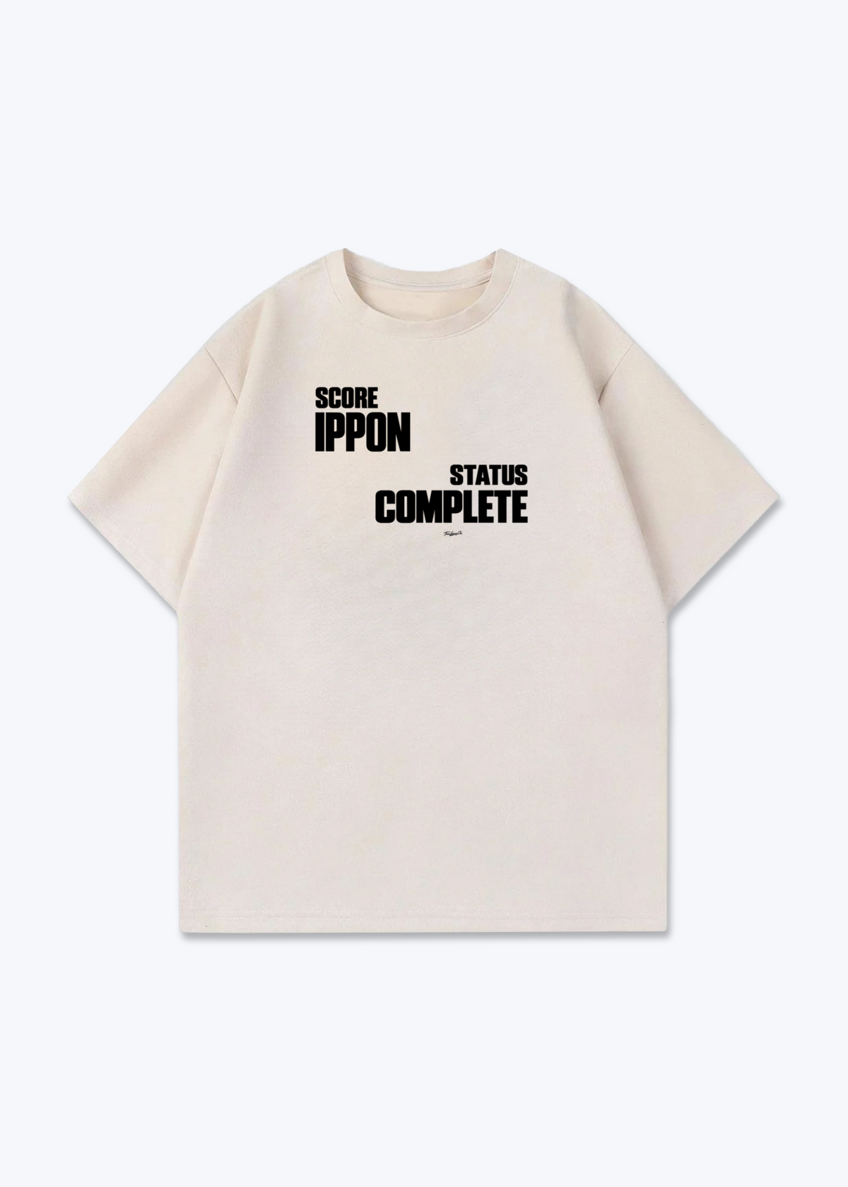 SCORE IPPON STATUS COMPLETE - Oversized Shirt - Beige Front (Designed)
