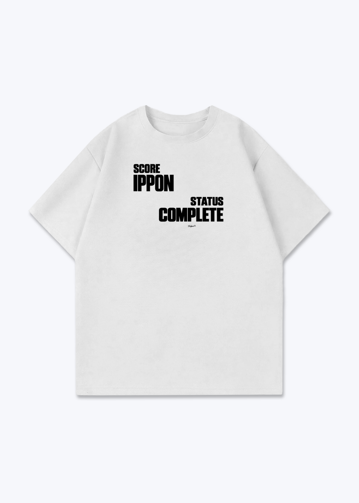 SCORE IPPON STATUS COMPLETE - Oversized Shirt - White Front (Designed)