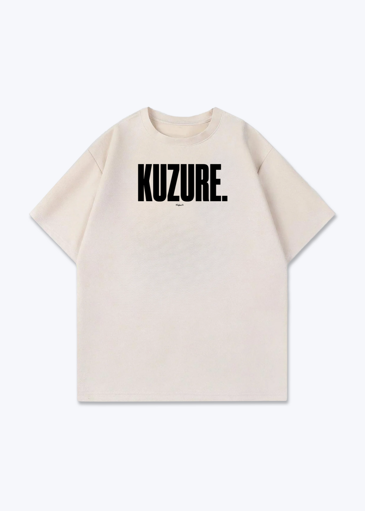 KUZURE - Oversized Shirt - Beige Front (Designed)