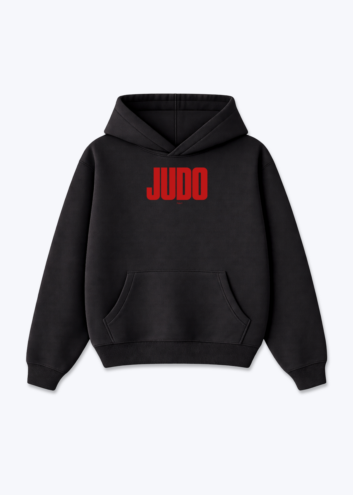 JUDO (RED) - Oversized Hoodie - Black Front (Designed)