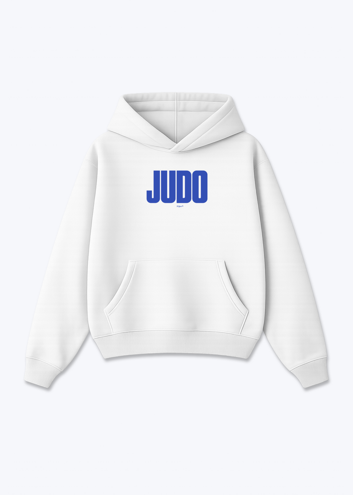 JUDO (BLUE) - Oversized Hoodie - White Front (Designed)