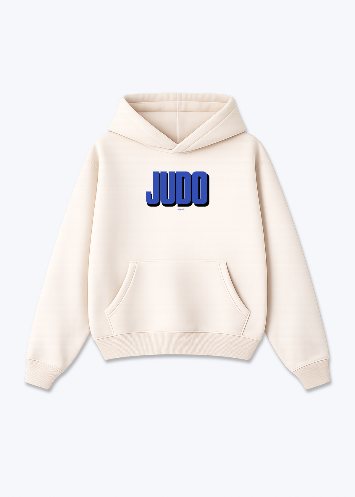 JUDO (BLUE SHADOW) - Oversized Hoodie - Beige Front (Designed)