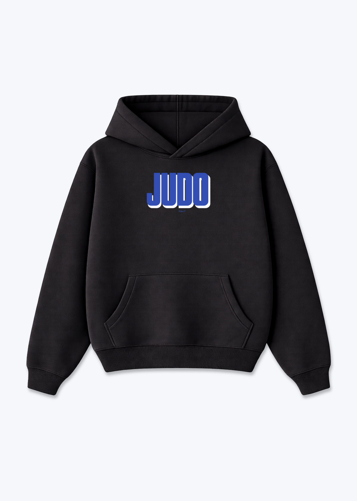 JUDO (BLUE SHADOW) - Oversized Hoodie - Black Front (Designed)