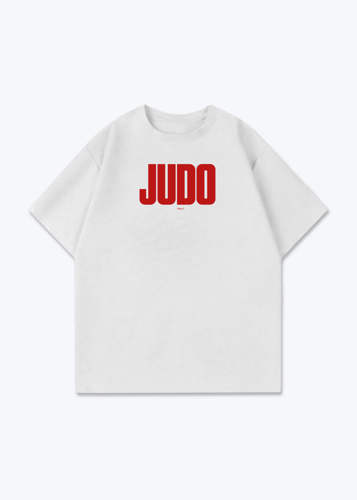 JUDO (RED) - Oversized Shirt - White Front (Designed)