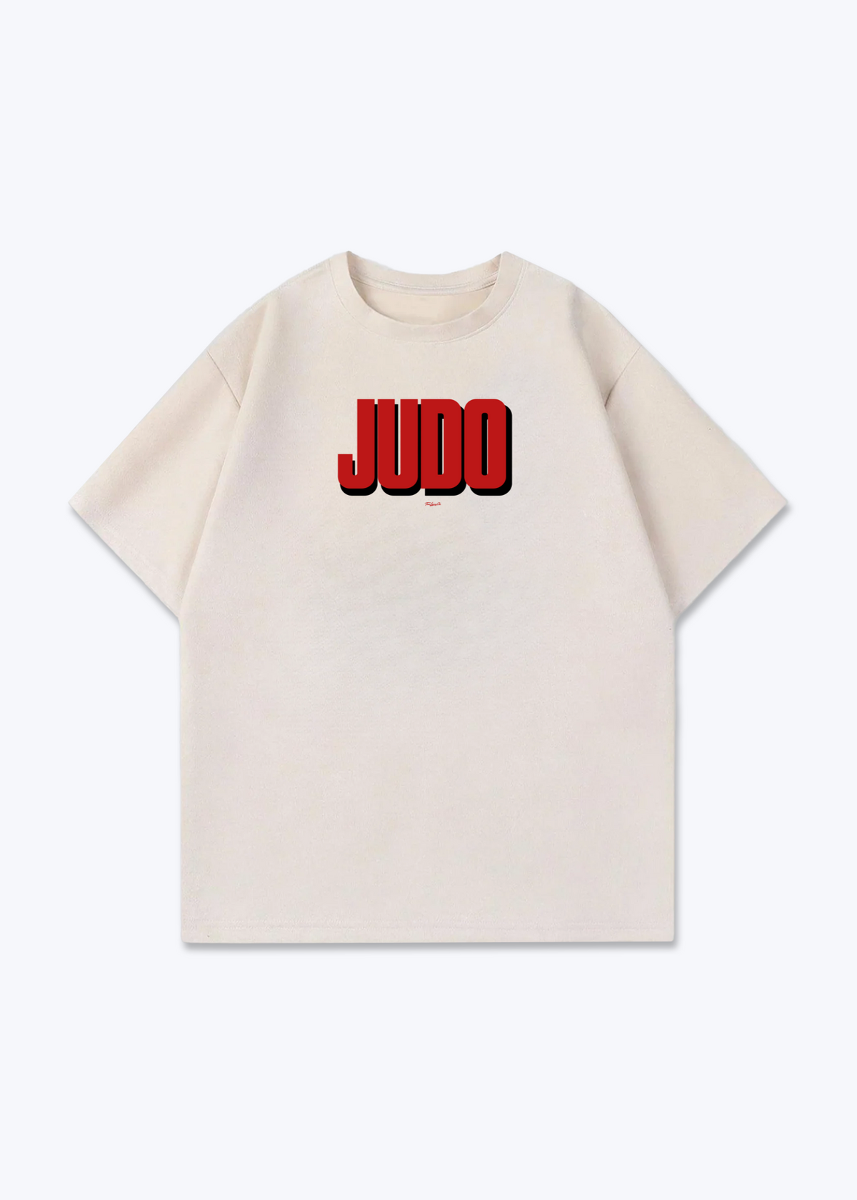JUDO (RED SHADOW) - Oversized Shirt - Beige Front (Designed)