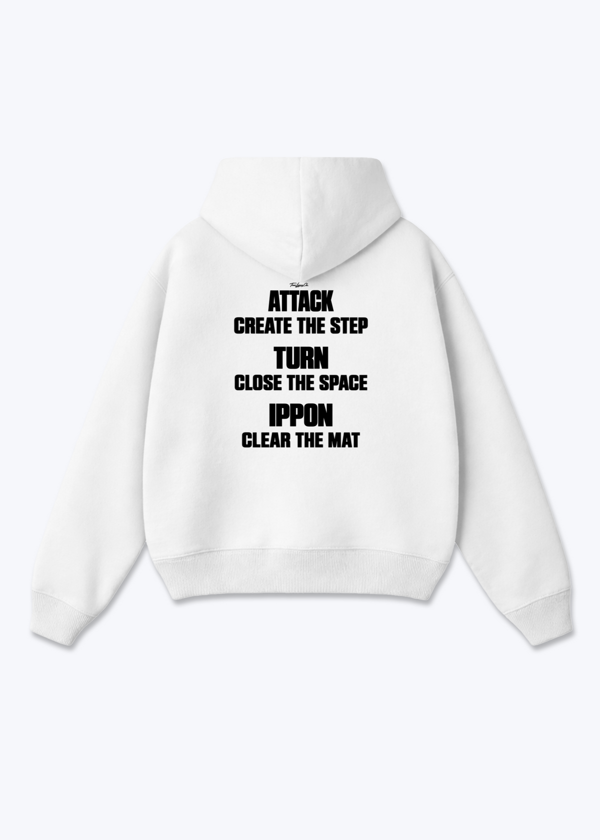 ATTACK TURN IPPON - Oversized Hoodie - White Back (Designed)