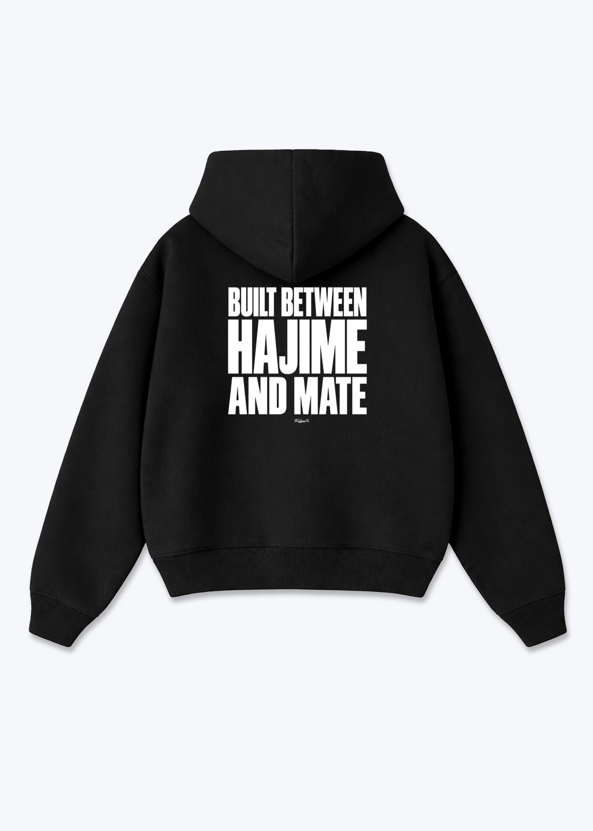 BETWEEN HAJIME AND MATE - Oversized Hoodie - Black Back (Designed)
