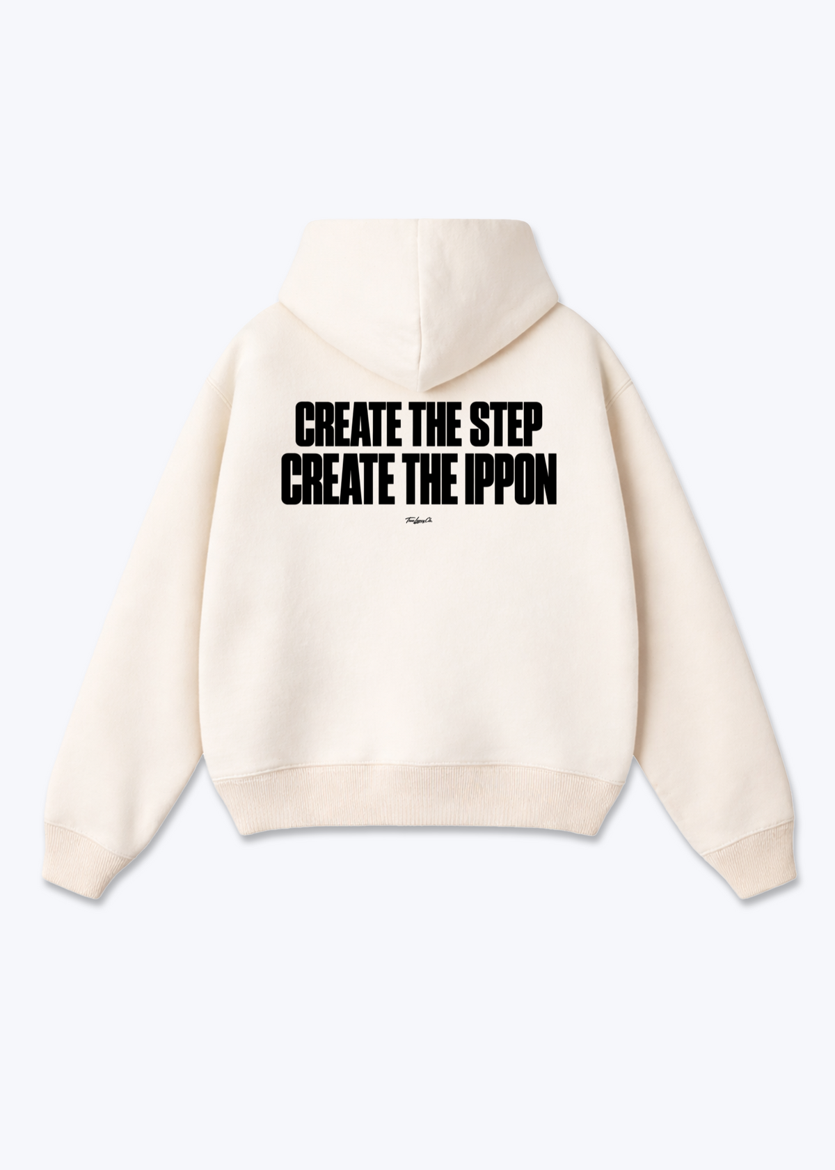 CREATE THE IPPON - Oversized Hoodie - Beige Back (Designed)