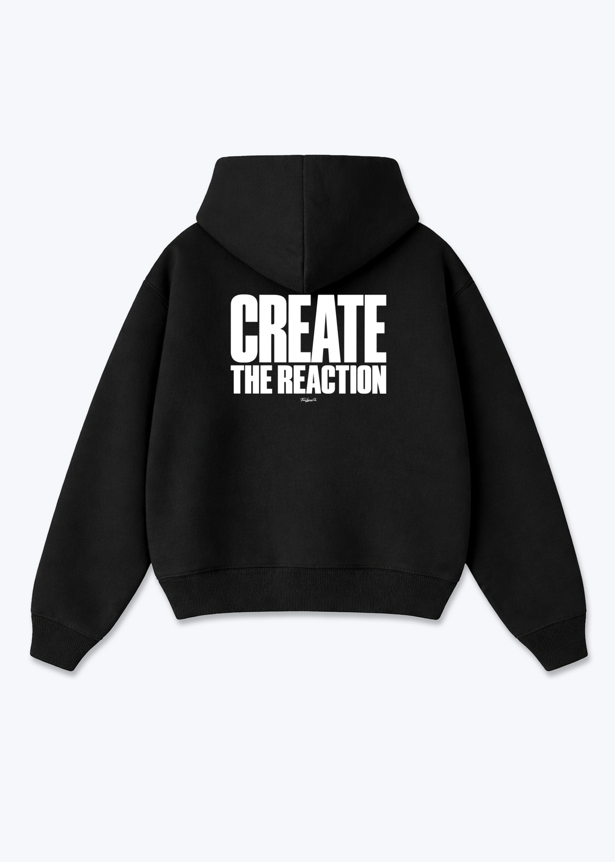 CREATE THE REACTION - Oversized Hoodie - Black Back (Designed)