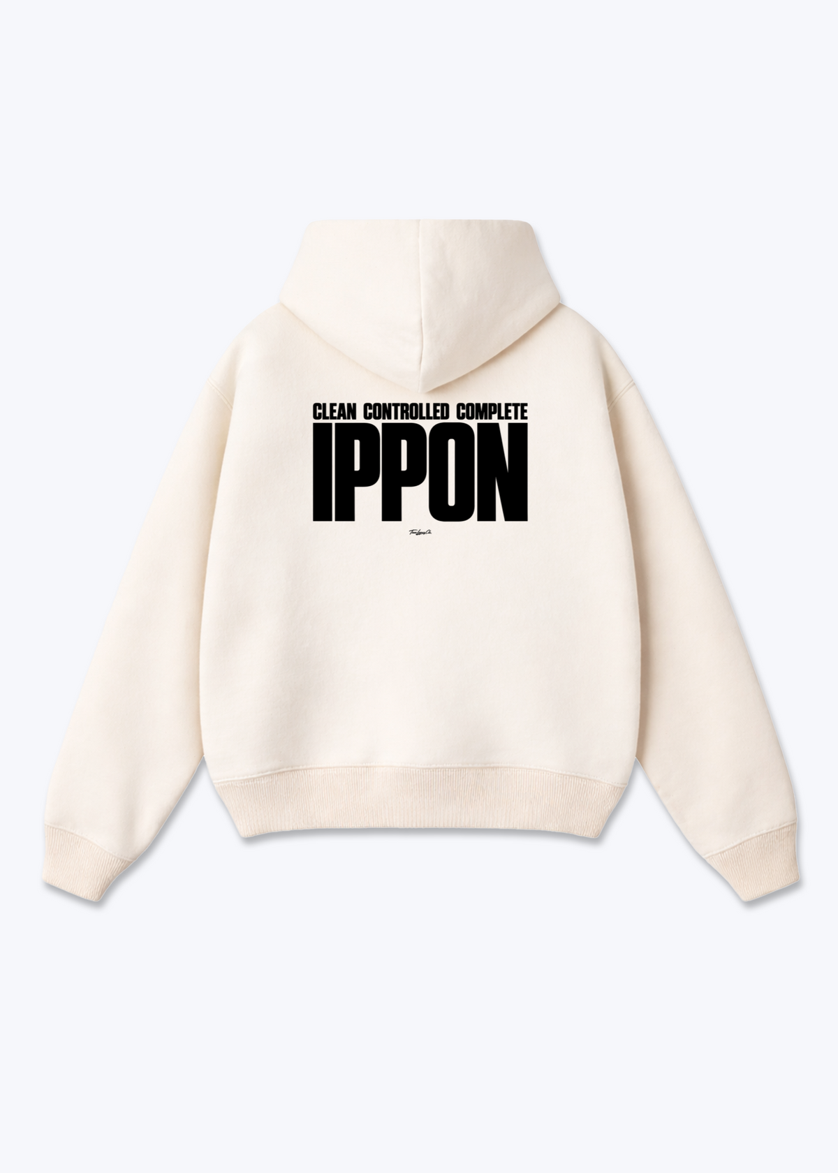 IPPON CLEAN CONTROLLED COMPLETE - Oversized Hoodie - Beige Back (Designed)