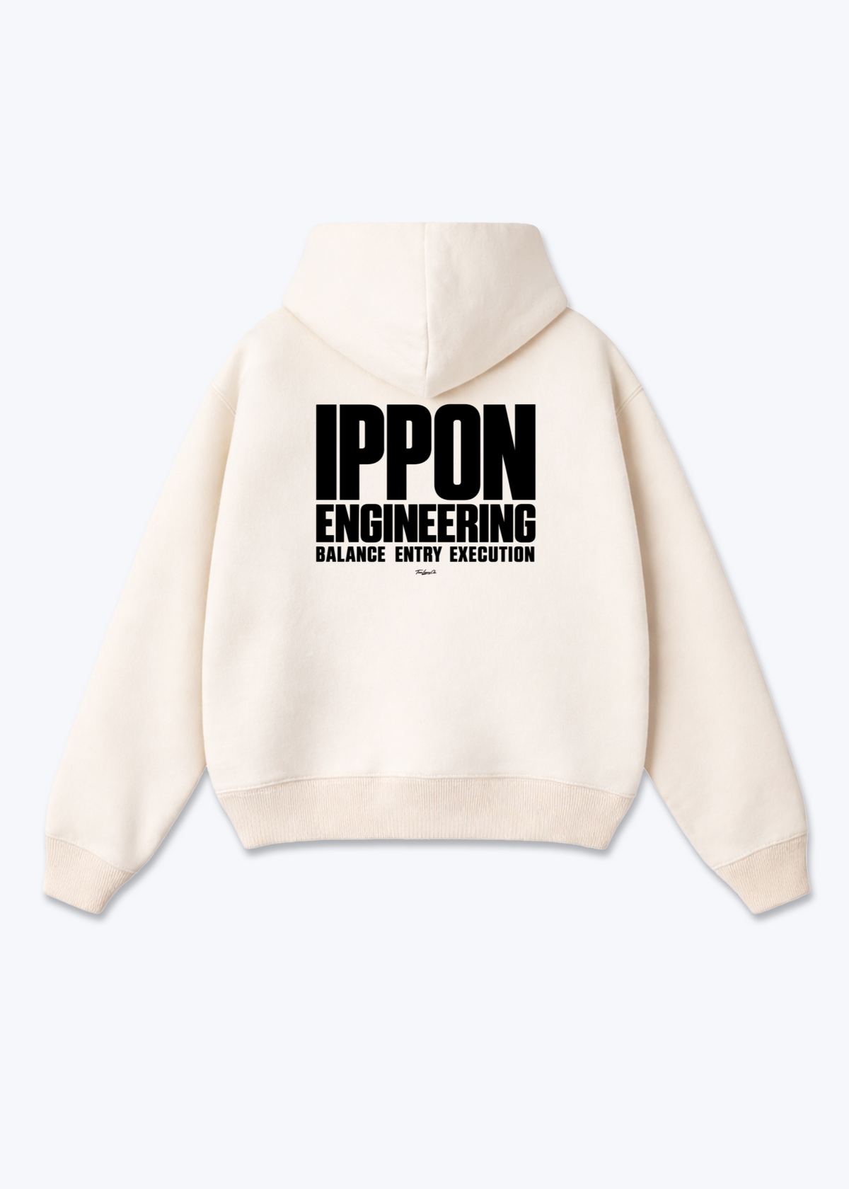 IPPON ENGINEERING - Oversized Hoodie - Beige Back (Designed)