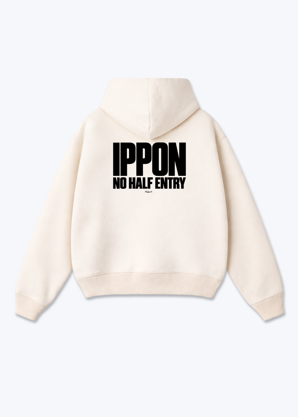 IPPON NO HALF ENTRY - Oversized Hoodie - Beige Back (Designed)