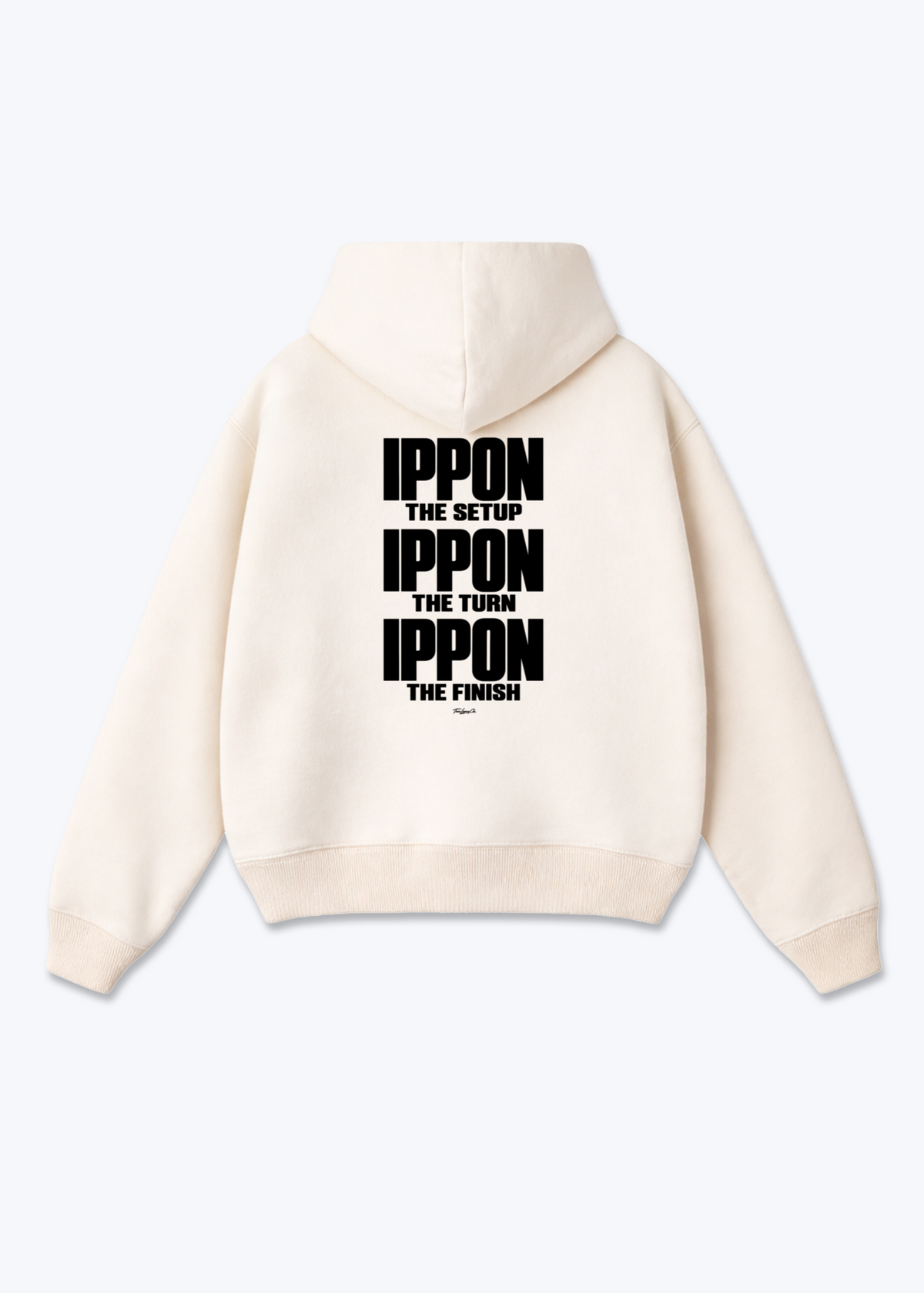 IPPON THE SETUP TURN FINISH - Oversized Hoodie - Beige Back (Designed)