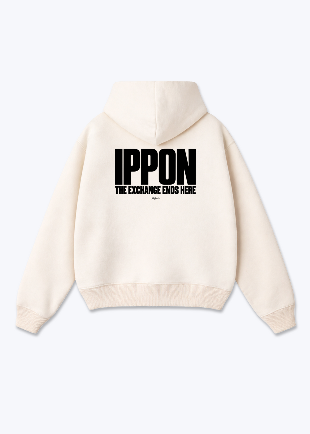 IPPON EXCHANGE ENDS HERE - Oversized Hoodie - Beige Back (Designed)