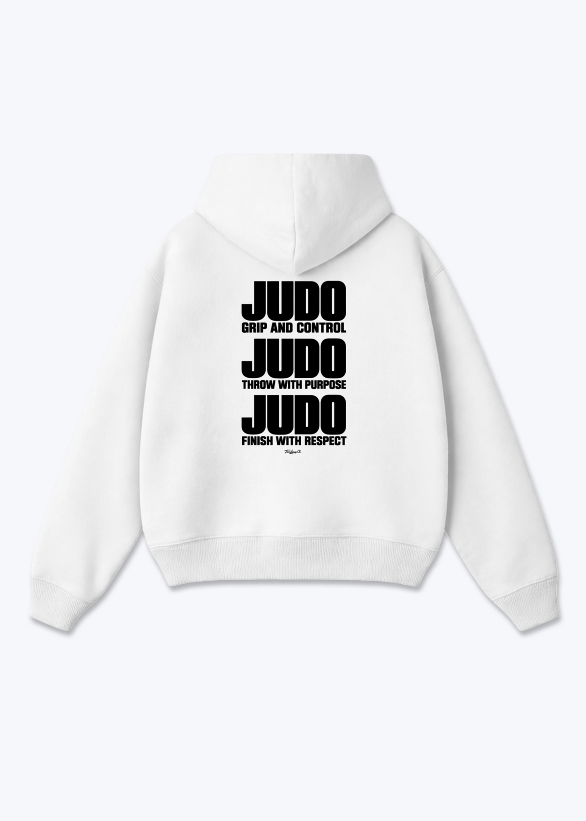 JUDO QUOTE - Oversized Hoodie - White Back (Designed)