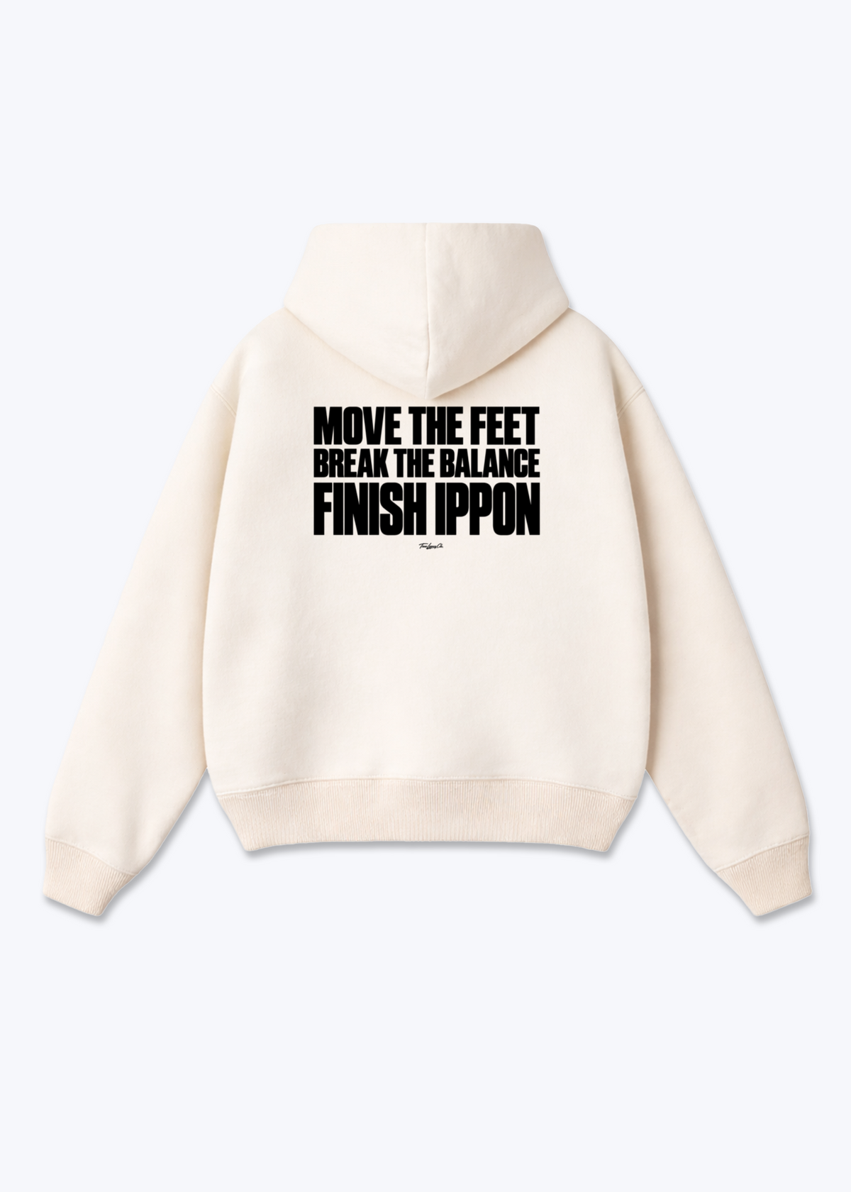 MOVE THE FEET - Oversized Hoodie - Beige Back (Designed)