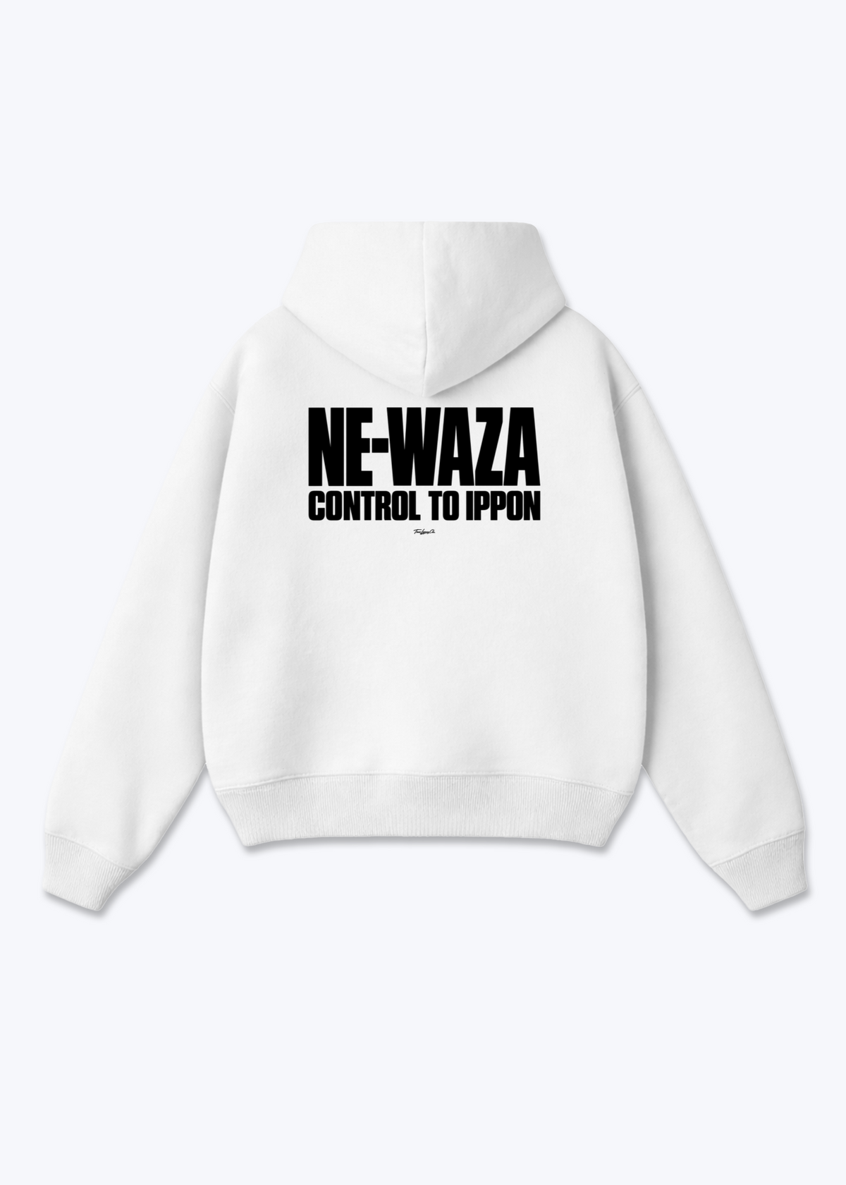 NE-WAZA CONTROL TO IPPON - Oversized Hoodie - White Back (Designed)