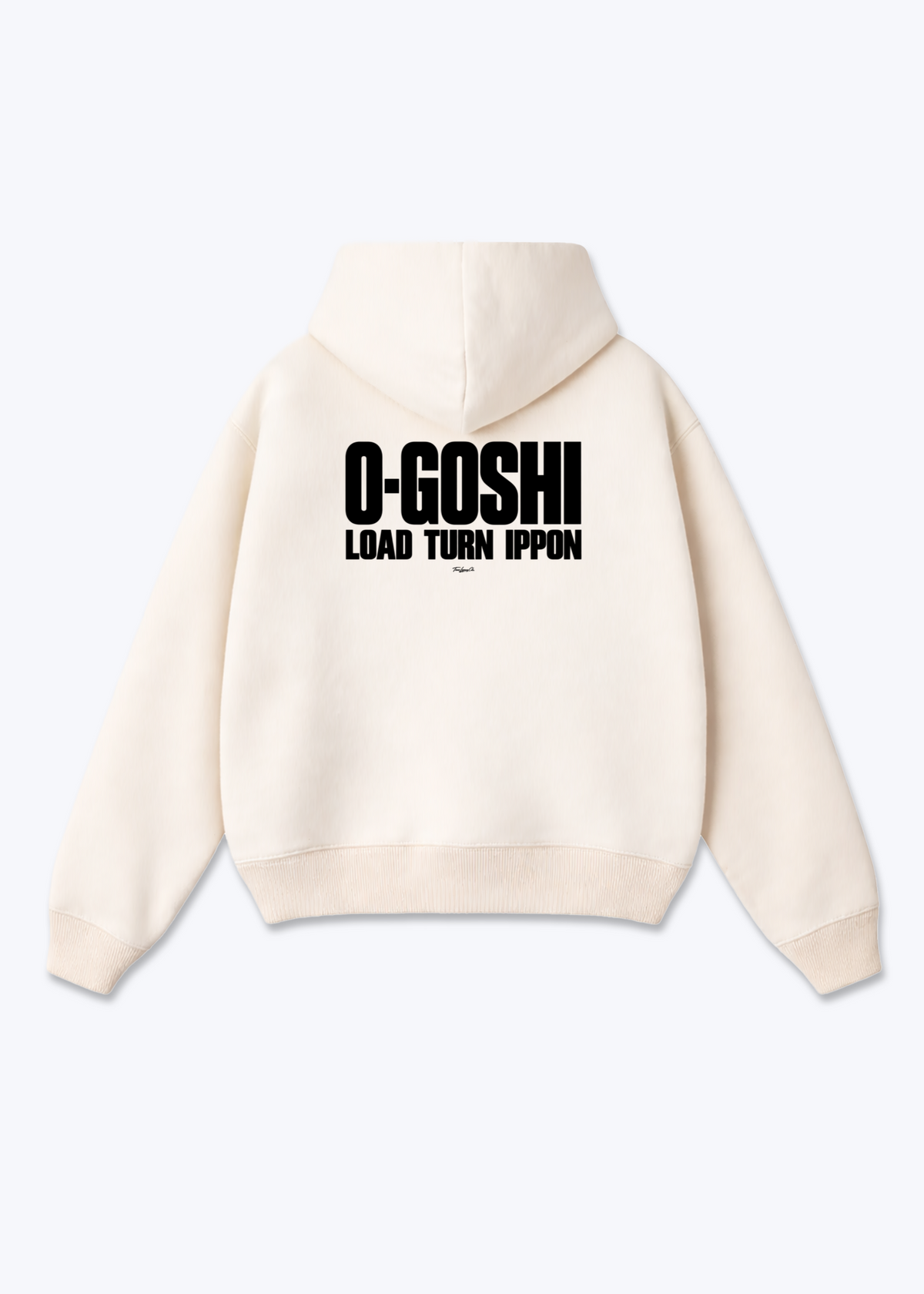 O-GOSHI LOAD TURN IPPON - Oversized Hoodie - Beige Back (Designed)