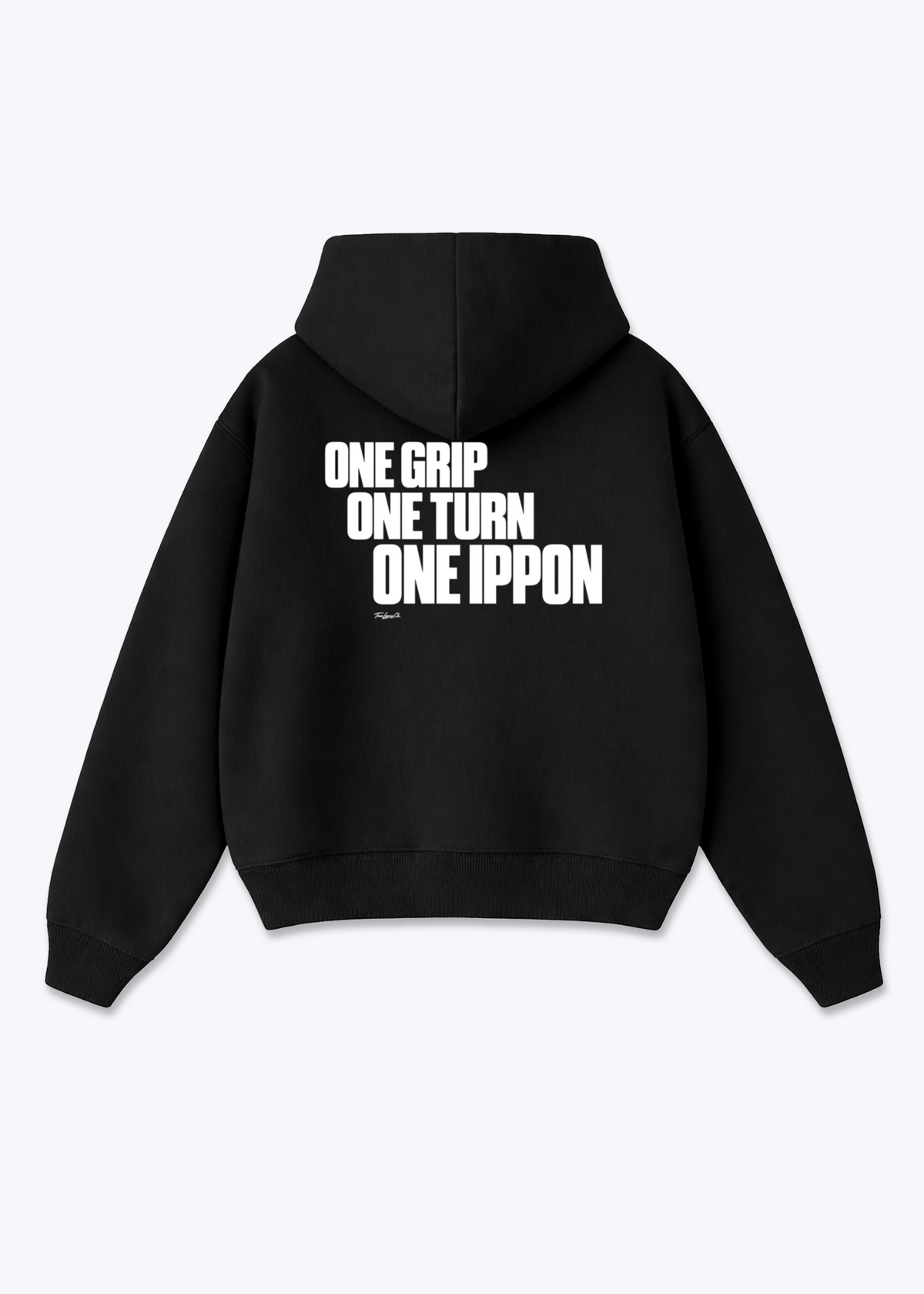 ONE GRIP/TURN/IPPON - Oversized Hoodie - Black Back (Designed)