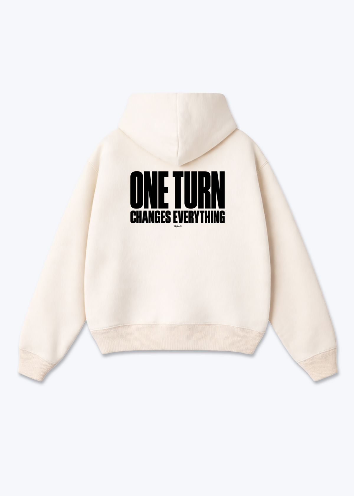 ONE TURN CHANGES EVERYTHING - Oversized Hoodie - Beige Back (Designed)