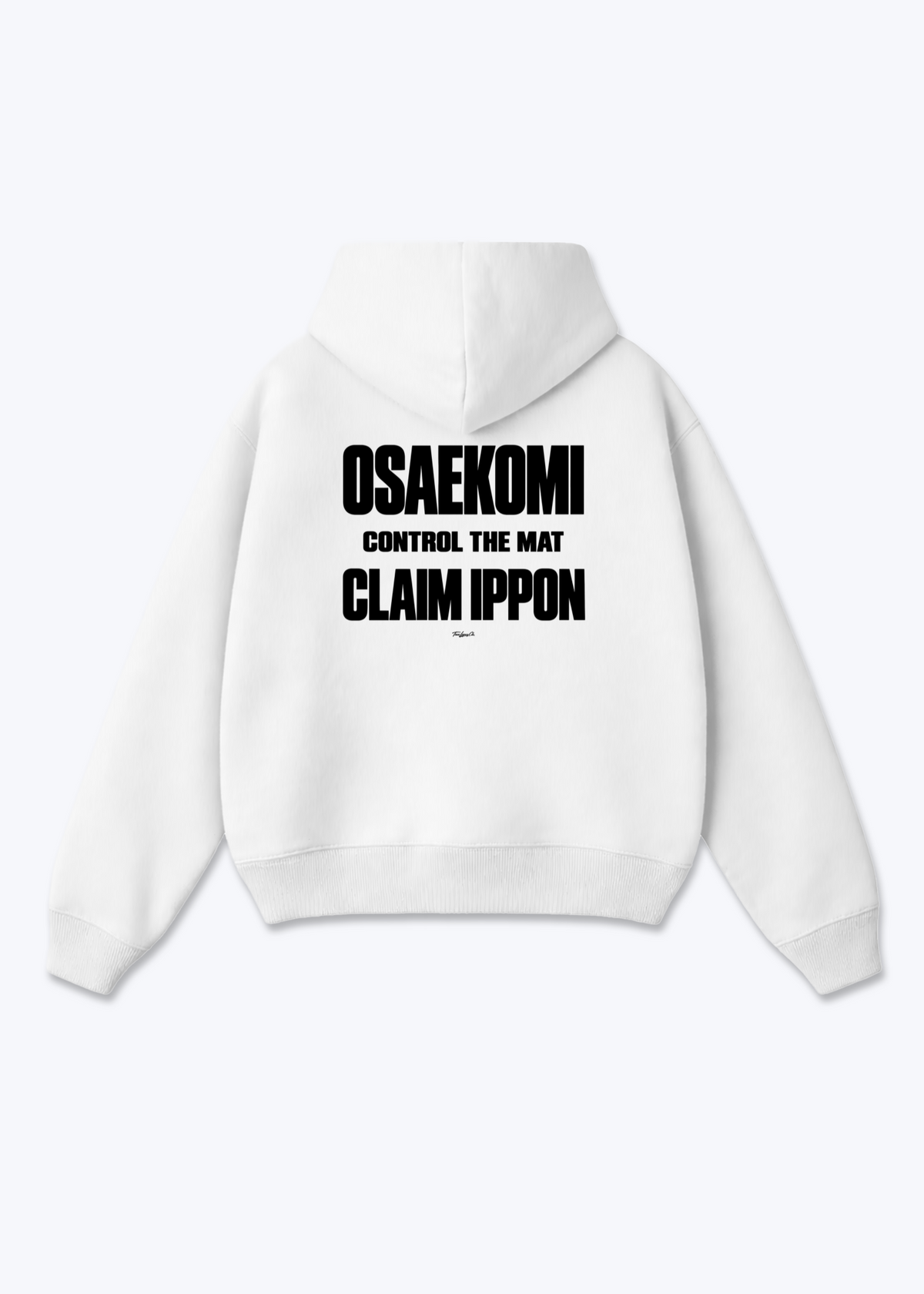 OSAEKOMI CLAIM IPPON - Oversized Hoodie - White Back (Designed)