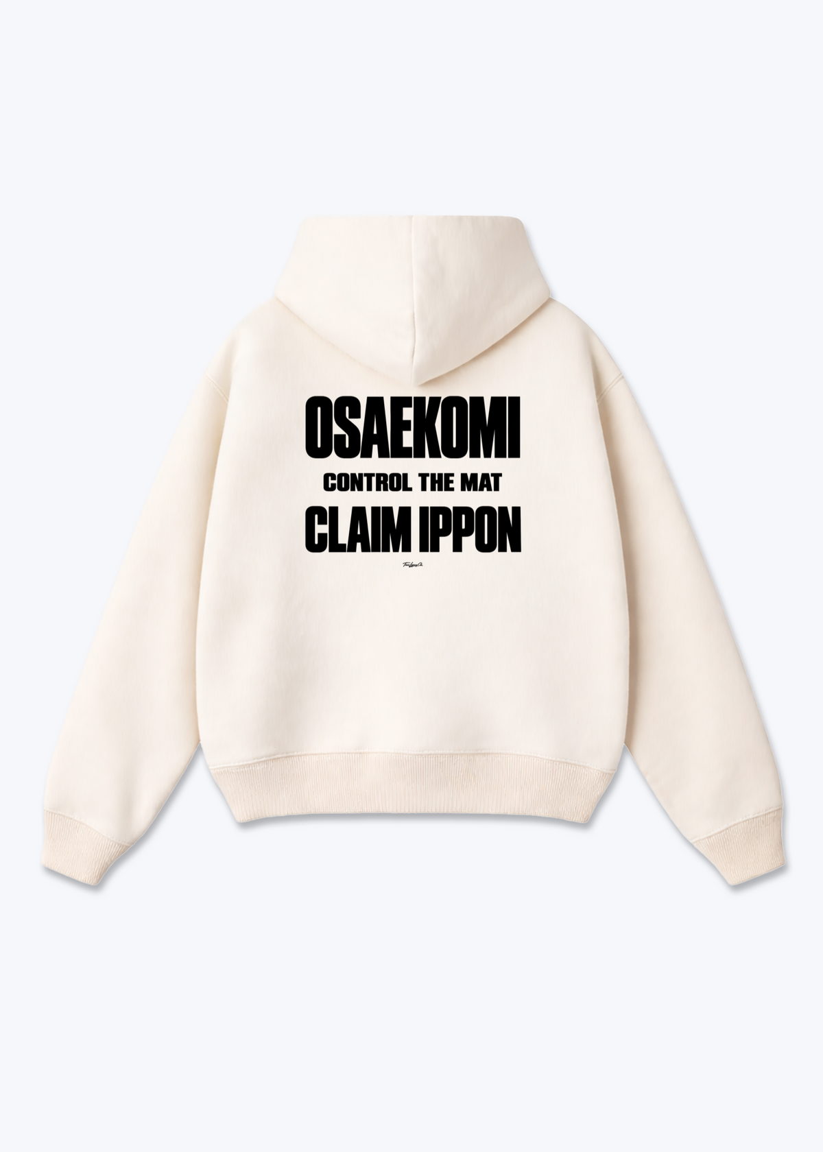 OSAEKOMI CLAIM IPPON - Oversized Hoodie - Beige Back (Designed)