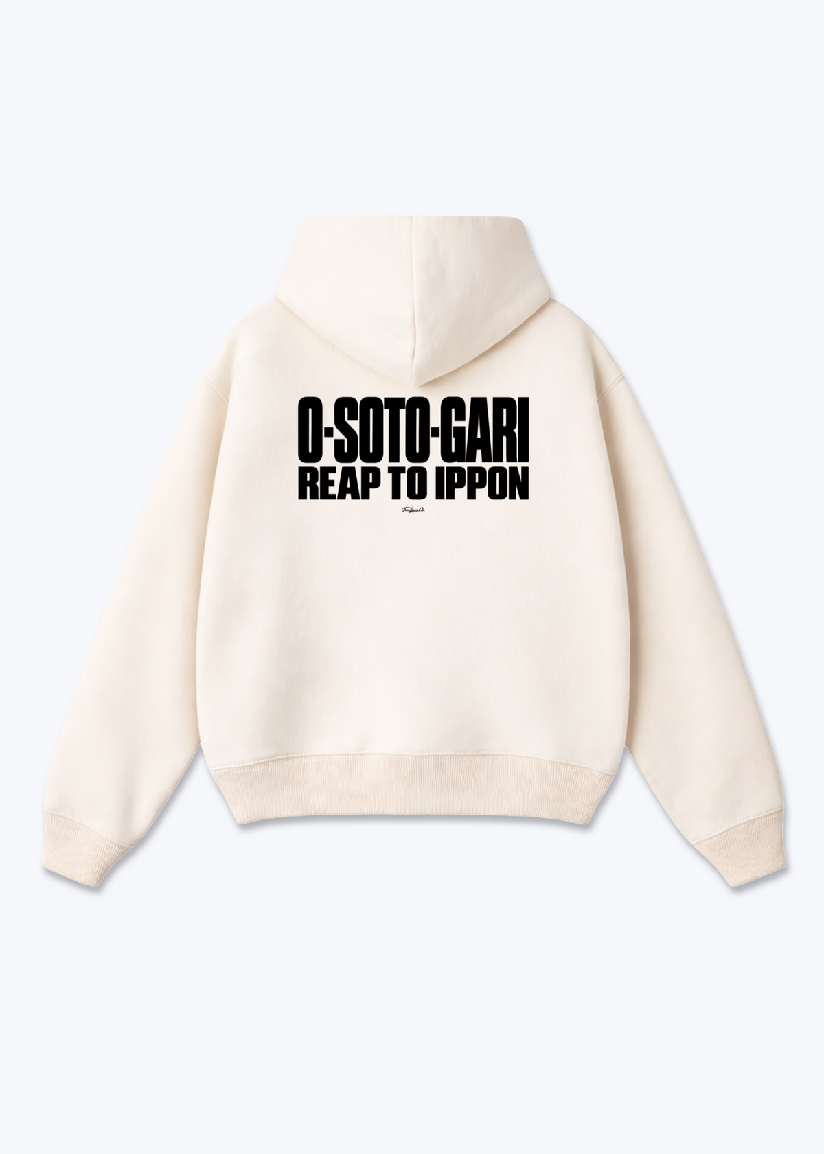 O-SOTO-GARI REAP TO IPPON - Oversized Hoodie - Beige Back (Designed)