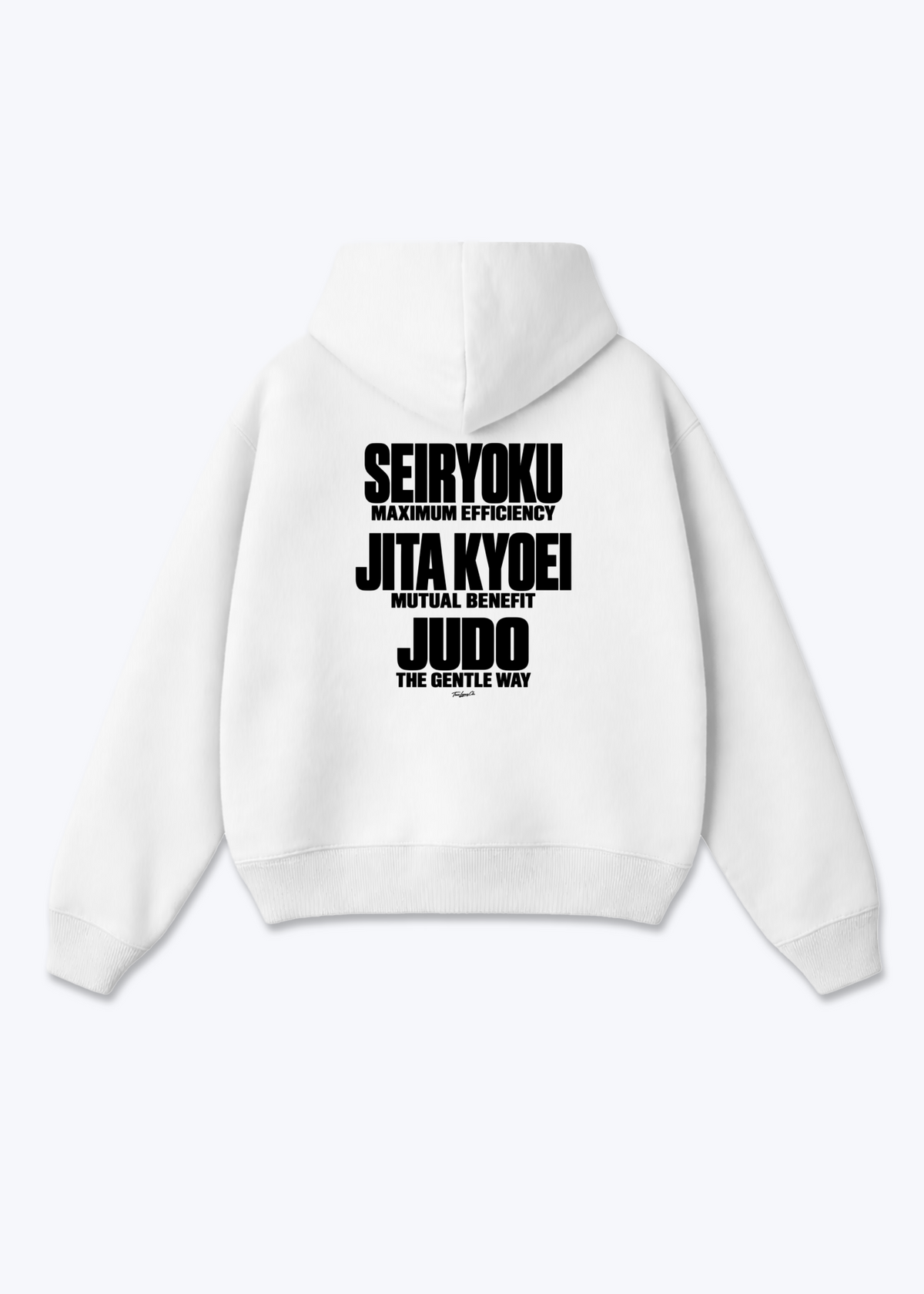 SEIRYOKU / JITA KYOEI / JUDO - Oversized Hoodie - White Back (Designed)