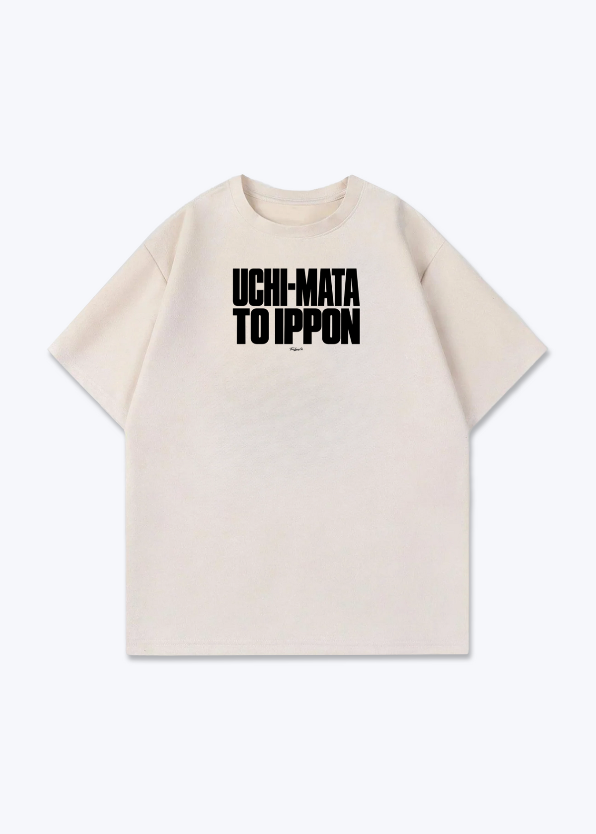 UCHI-MATA TO IPPON - Oversized Shirt - Beige Front (Designed)