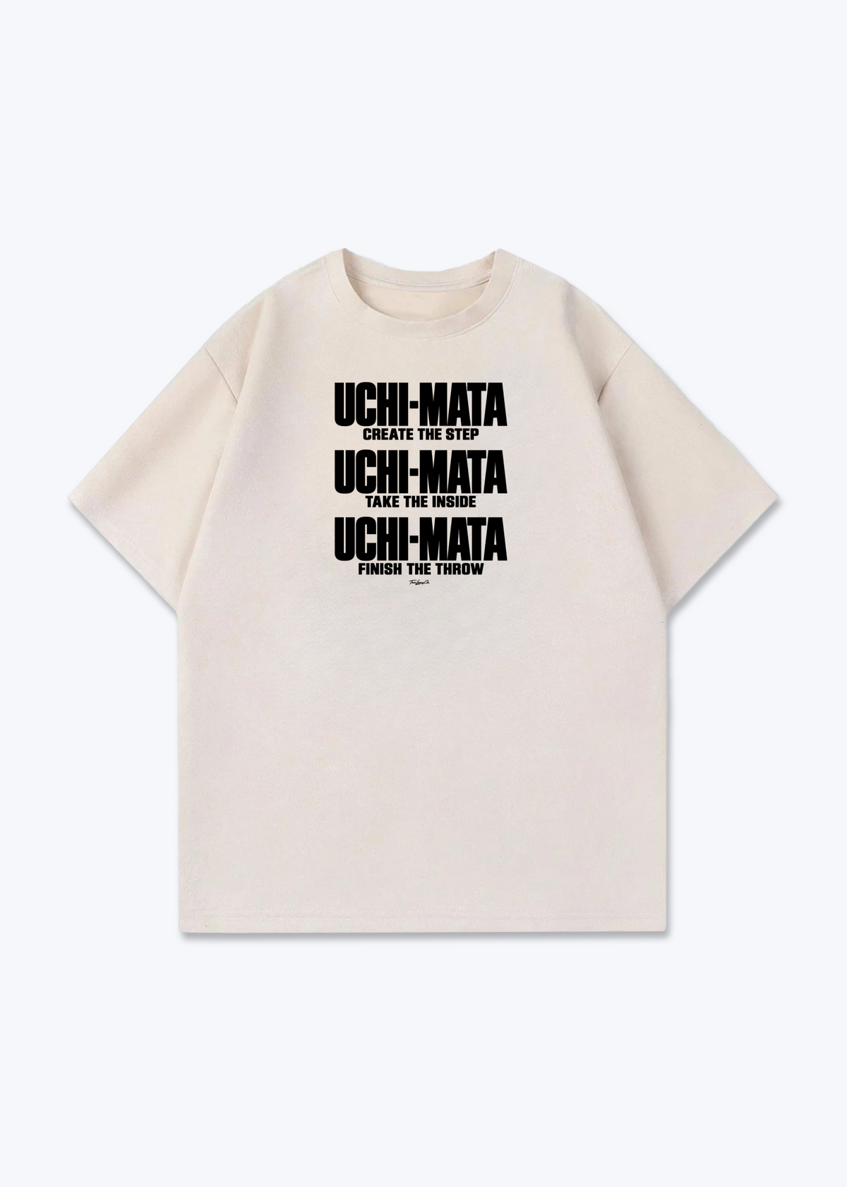 UCHI-MATA QUOTE - Oversized Shirt - Beige Front (Designed)