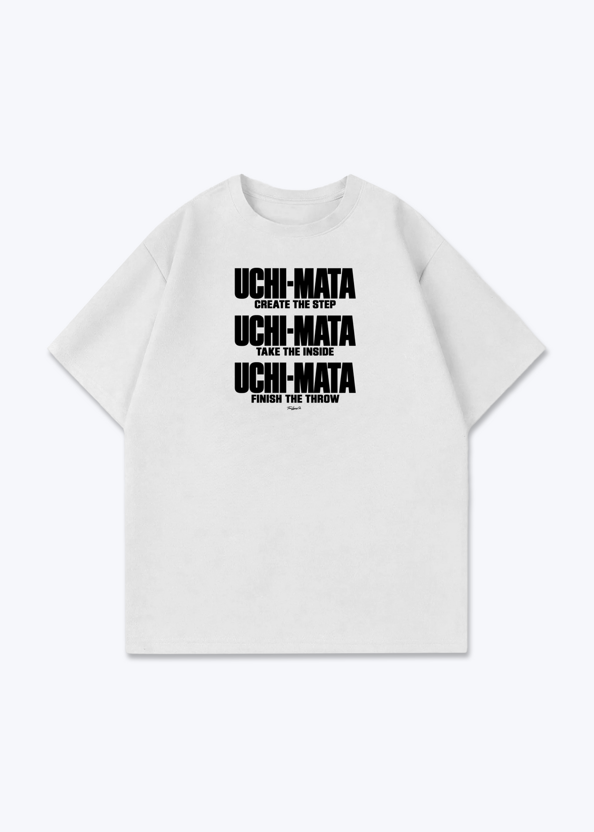 UCHI-MATA QUOTE - Oversized Shirt - White Front (Designed)