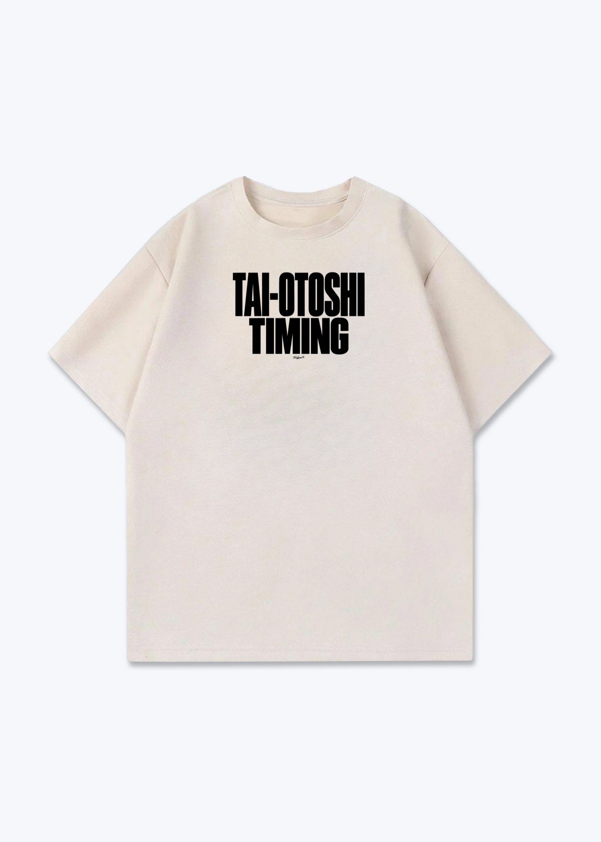 TAI-OTOSHI TIMING - Oversized Shirt - Beige Front (Designed)