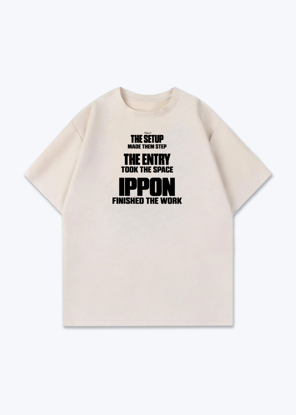 THE SETUP / THE ENTRY / IPPON - Oversized Shirt - Beige Front (Designed)