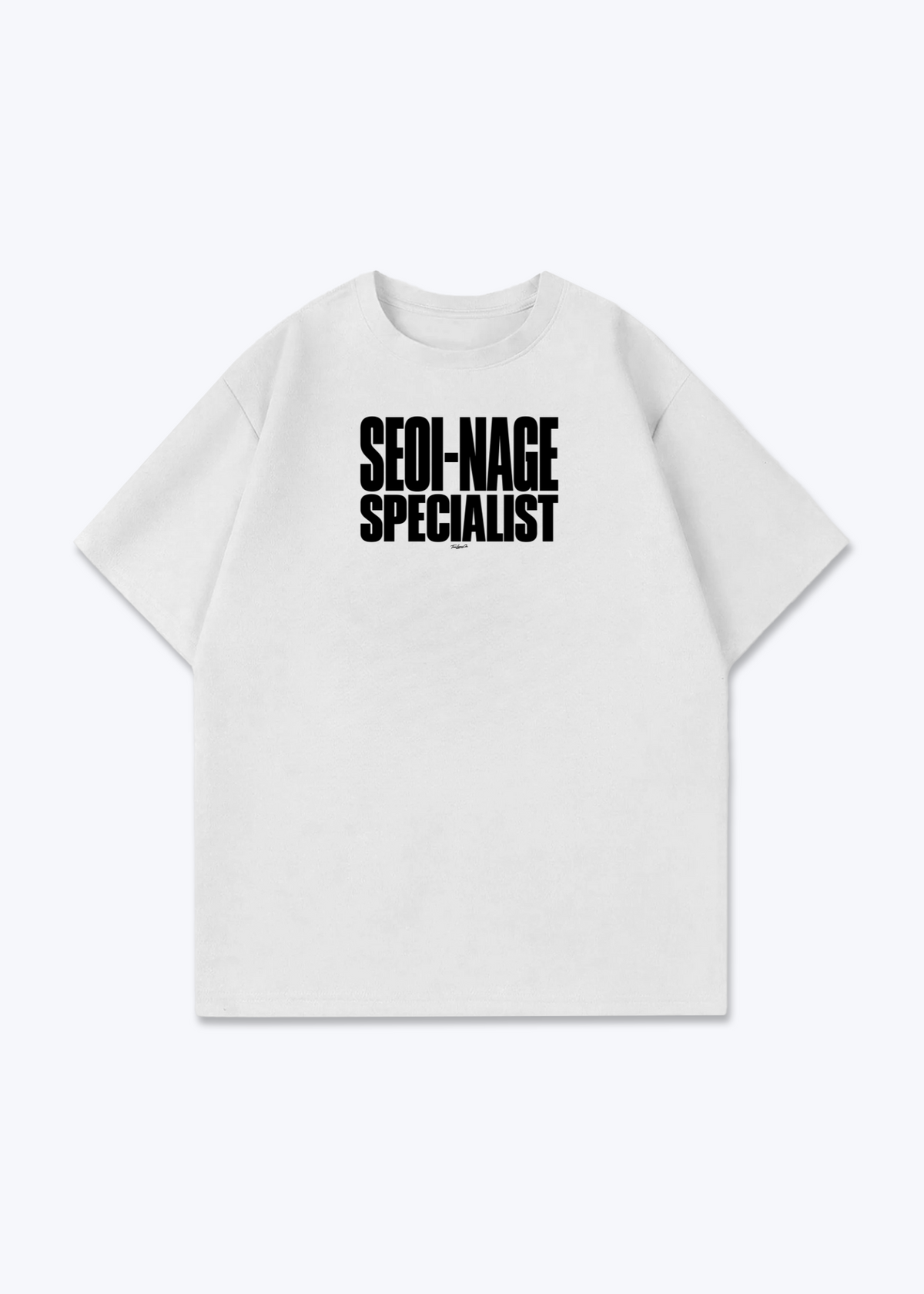SEOI-NAGE SPECIALIST - Oversized Shirt - White Front (Designed)