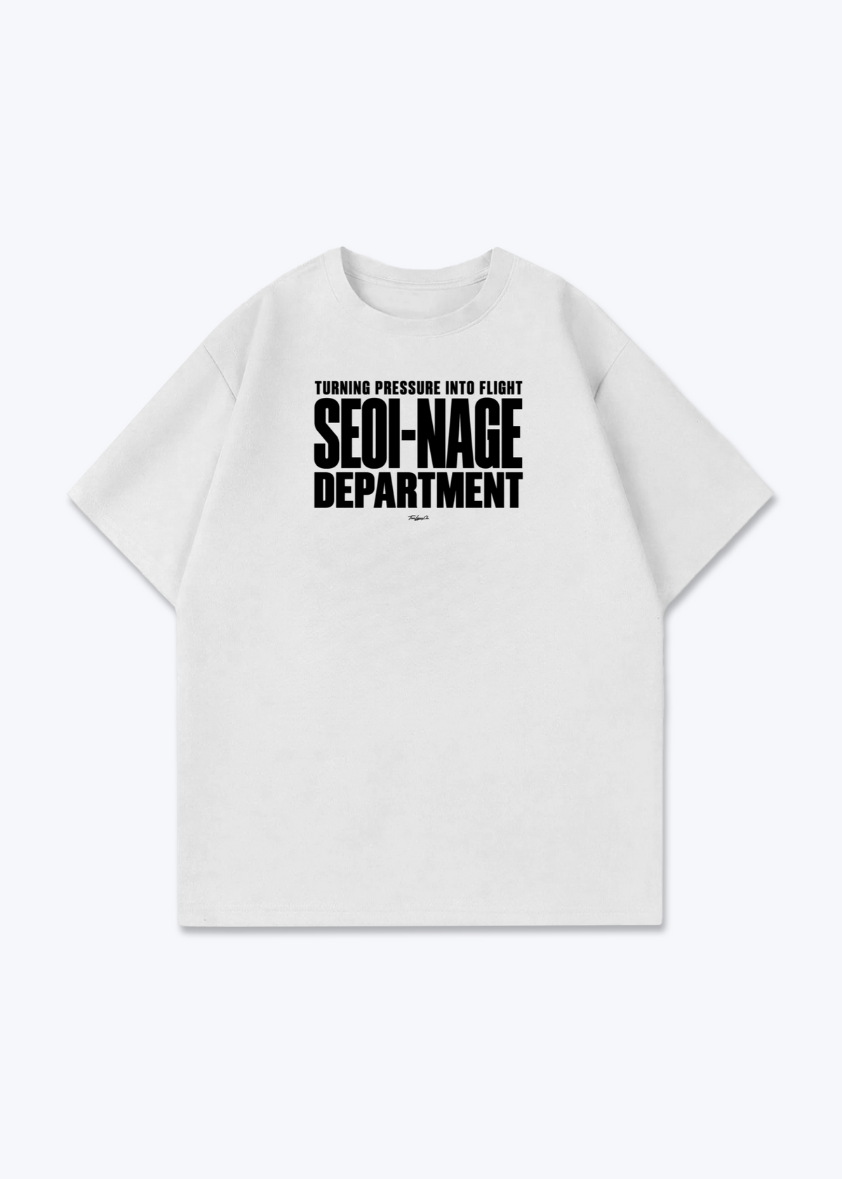 SEOI-NAGE DEPARTMENT - Oversized Shirt - White Front (Designed)