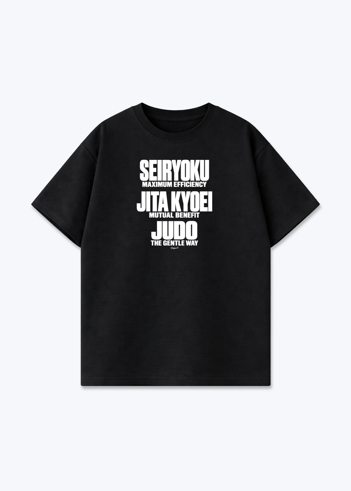 SEIRYOKU / JITA KYOEI / JUDO - Oversized Shirt - Black Front (Designed)