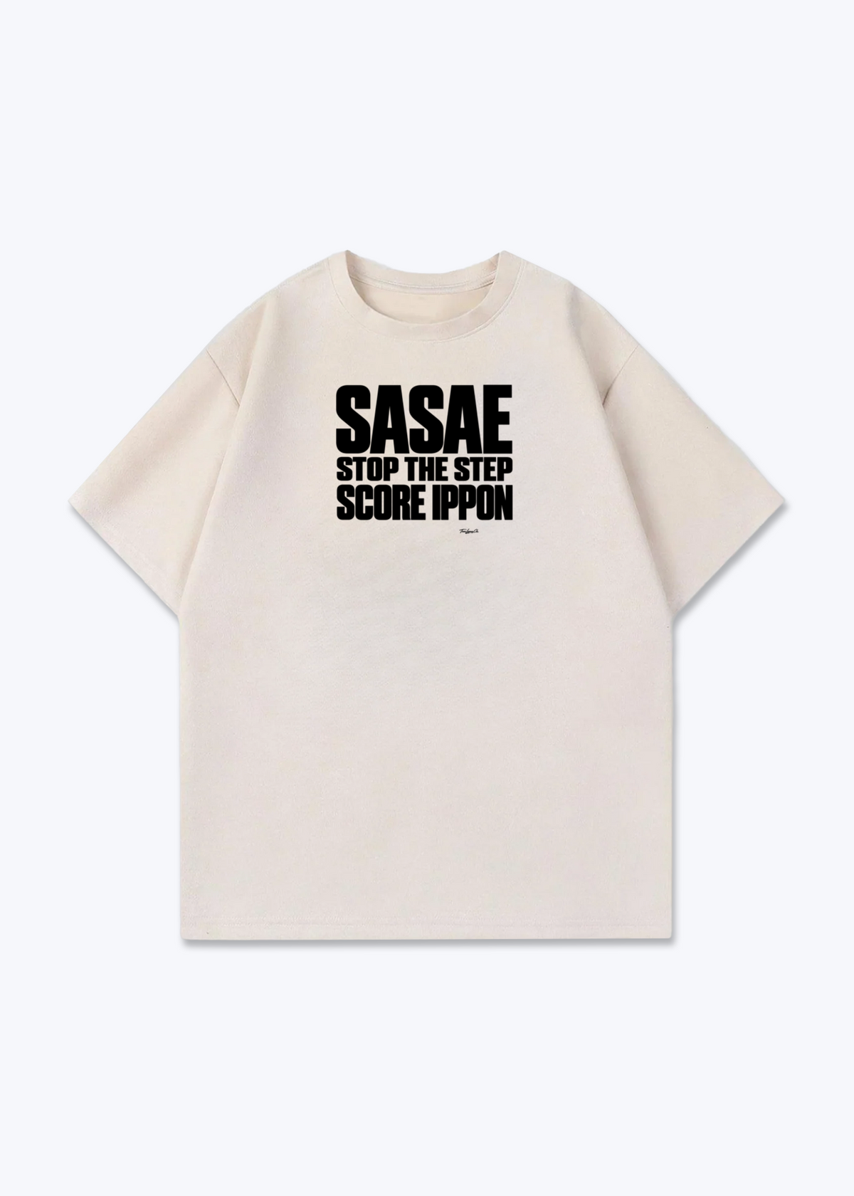SASAE SCORE IPPON - Oversized Shirt - Beige Front (Designed)