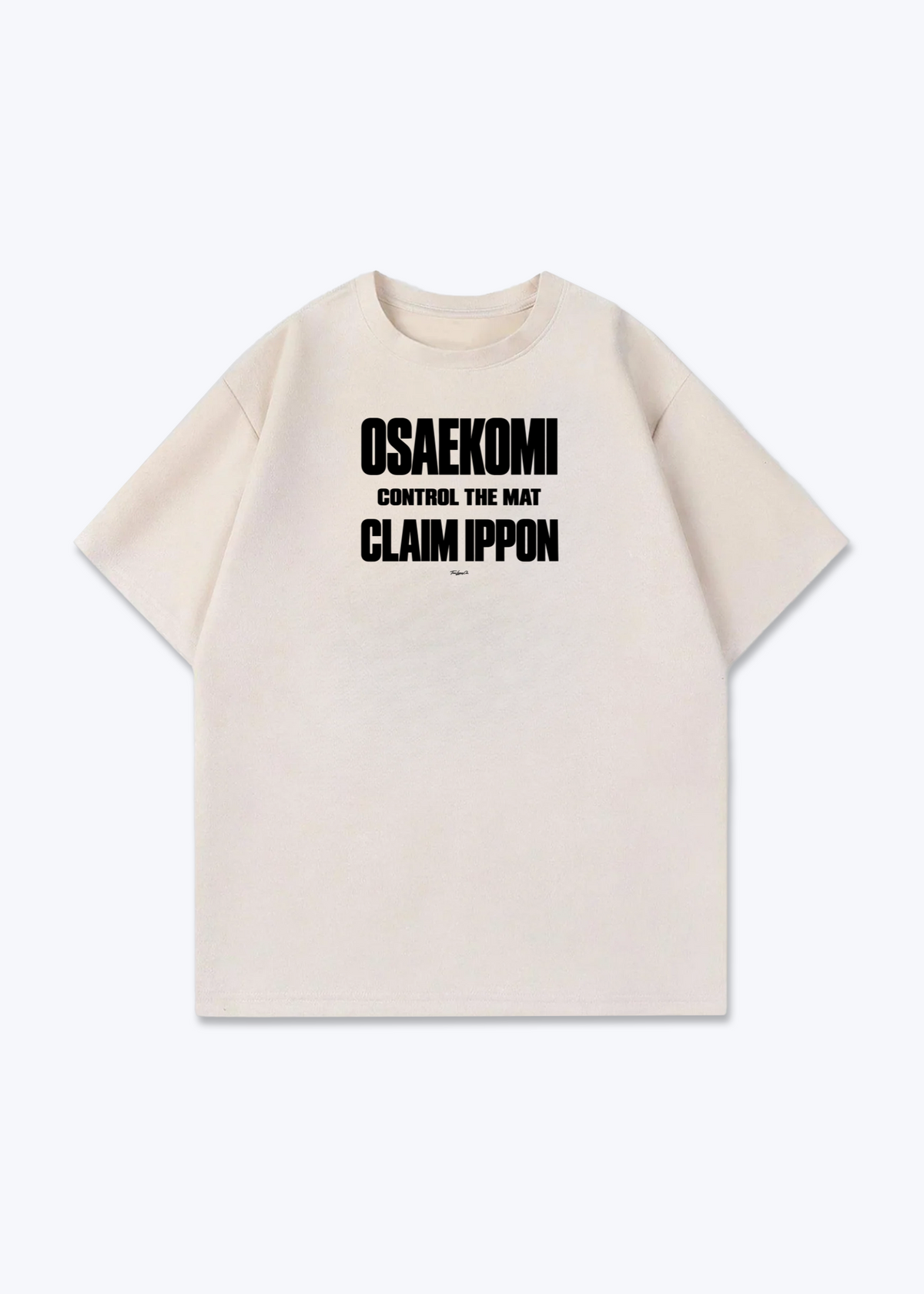 OSAEKOMI CLAIM IPPON - Oversized Shirt - Beige Front (Designed)