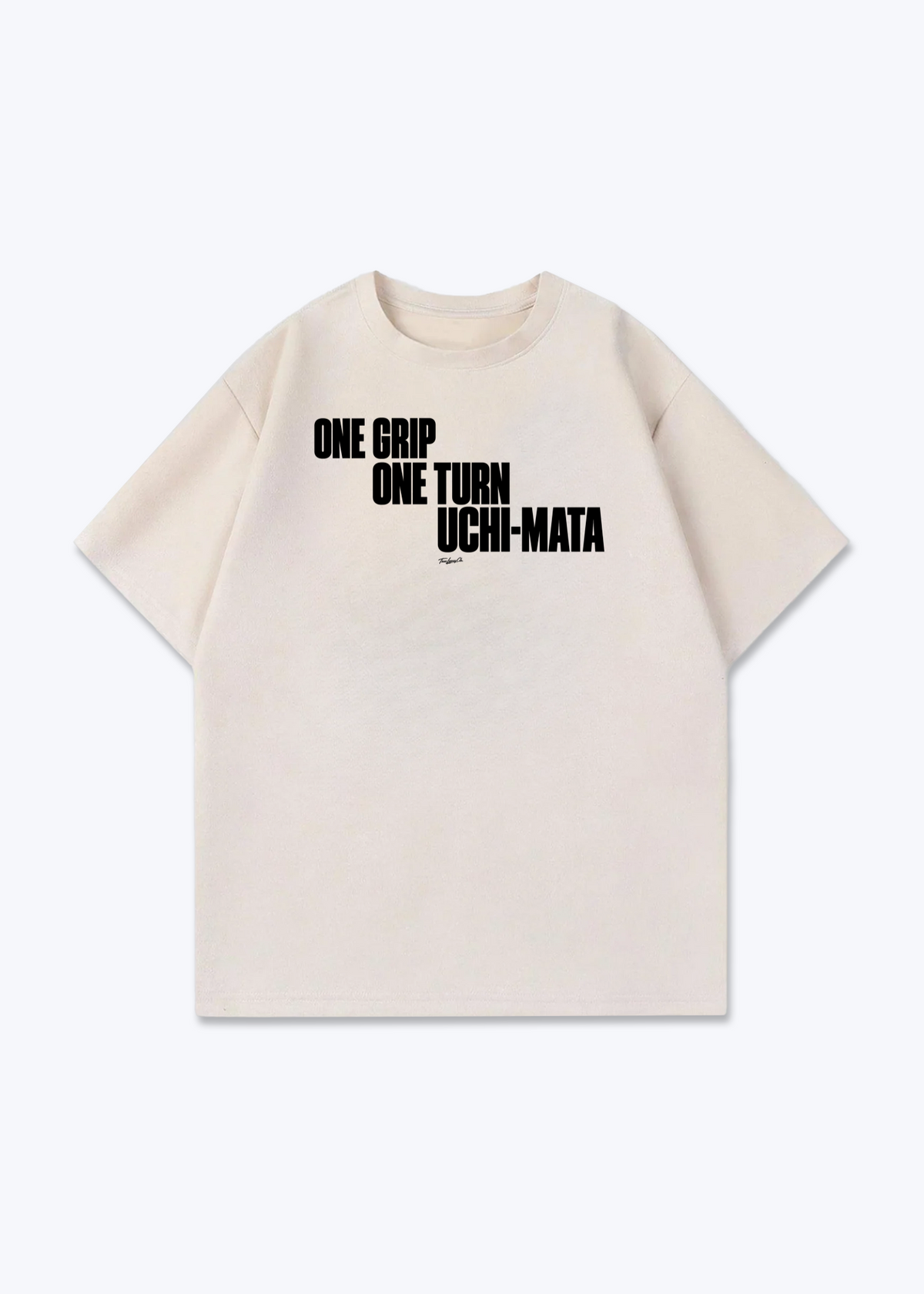 ONE GRIP/ ONE TURN/ UCHI-MATA - Oversized Shirt - Beige Front (Designed)